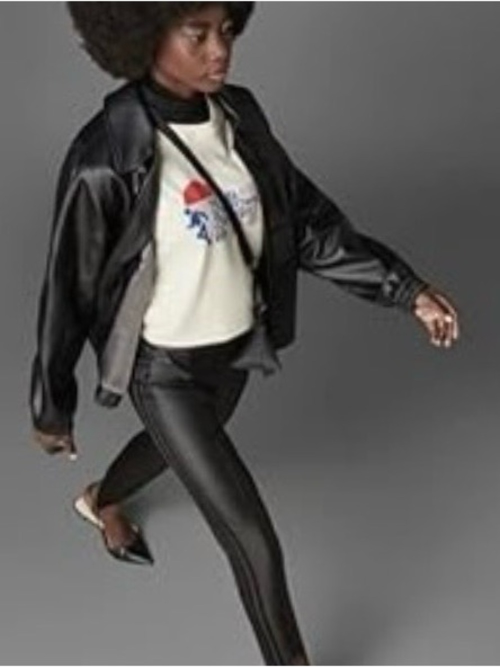 *NWT* ADIDAS Originals Blue Version Women’s Faux Leather Leggings - Size Small - Picture 7 of 10